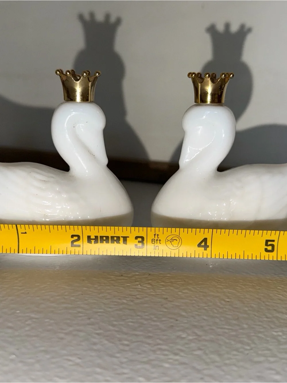 AVON White Swan Figurine with Gold Crown - Elegant Home Accent